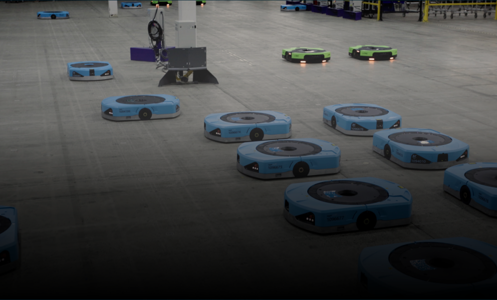 circular robots on floor